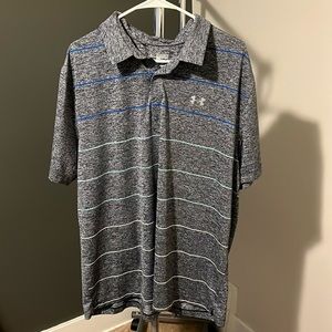 Under Armour Stripe Grey Polo